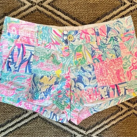 Lilly Pulitzer Women's Walsh Shorts Colorful Size 10 - Picture 2 of 4